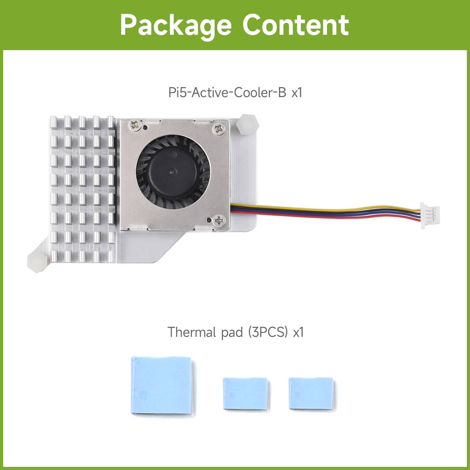 Raspberry Pi 5 - Aktywny cooler Waveshare (B) do Raspberry