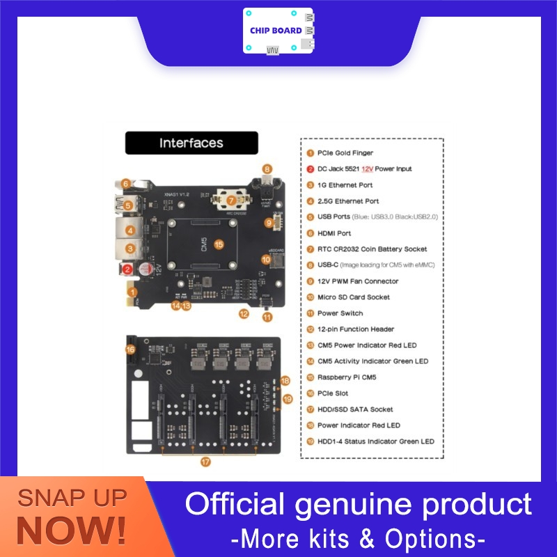 Raspberry Pi Kit - Geekworm XNAS1 – obudowa i zestaw