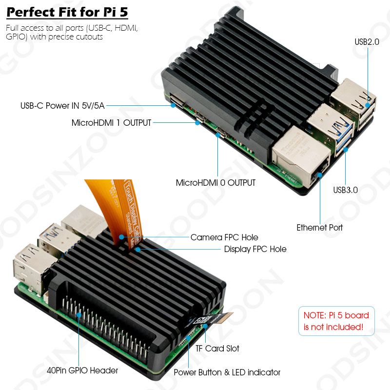 Aluminiowe etui pancerne Raspb – Pi 5 Case recenzja i cena