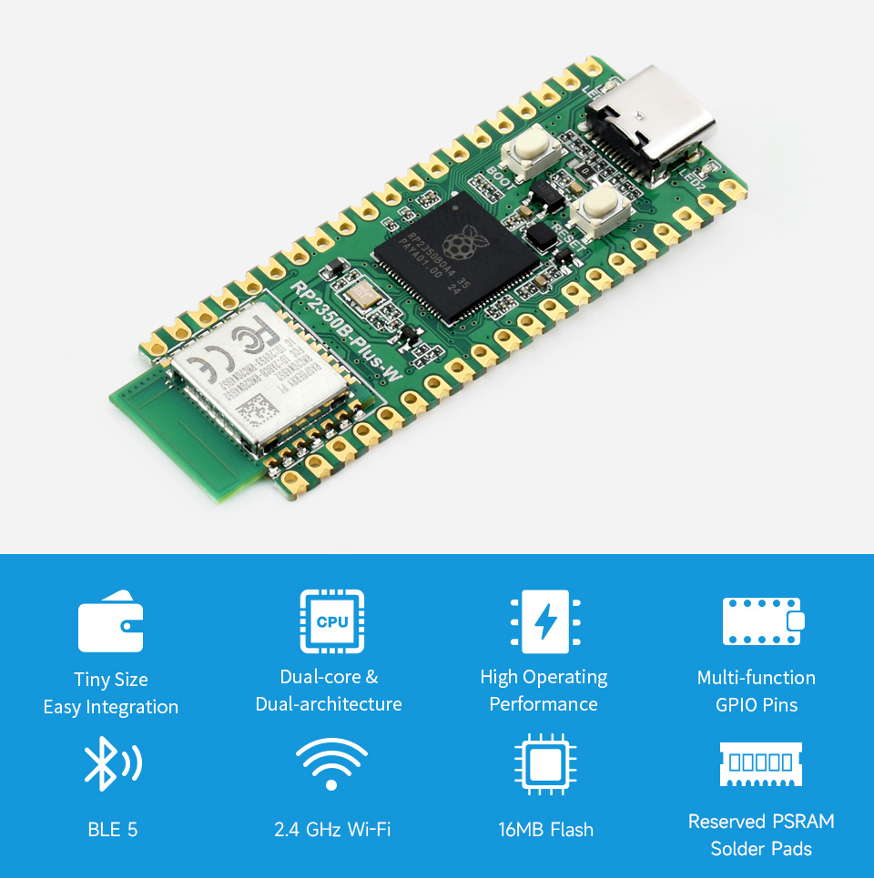 Płytka rozwojowa RP2350B Plus  – Raspberry Pi Kit recenzja i cena